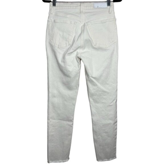 RE/DONE 90’s Originals High Waist Ankle Crop Jeans Vintage White Size 27 - Picture 11 of 16